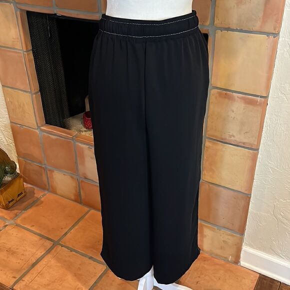 1. State Black and White Wide Leg Culotte, XS! - Picture 5 of 8